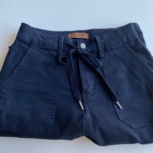 Womens Judy Blue Black Drawstring Jeans Elastic Waist 0/24‎ Stretch Joggers
